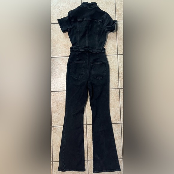 Good American FIT FOR SUCCESS BOOTCUT BLACK JUMPSUIT Women’s size  0 - Picture 10 of 11